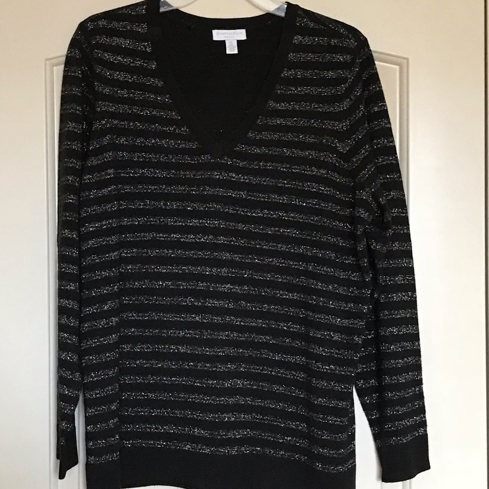 Charter Club silver stripe sweater